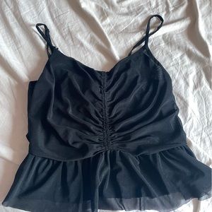 Black mesh top ballet